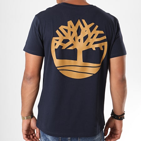 Timberland - Tee Shirt Back Logo 1Y3S Bleu Marine Marron