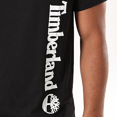 Timberland - Tee Shirt Linear Logo 1Y36 Noir Blanc