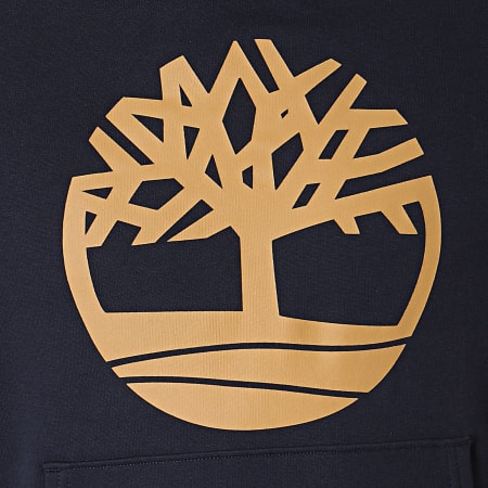 Timberland - Sweat Capuche Logo 1ZKY Bleu Marine Marron