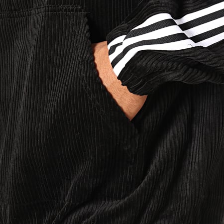 Adidas Originals - Veste Col Zippée A Bandes Cord HZ ED6129 Noir Velours