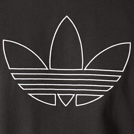 Adidas Originals - Tee Shirt A Bandes Outline Trefoil ED6263 Noir