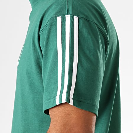 Adidas Originals - Tee Shirt A Bandes Outline Trefoil EJ7118 Vert