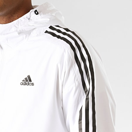 Adidas Sportswear - Veste Zippée Capuche A Bandes 3 Stripes WB Ling EK4272 Blanc