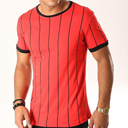 Frilivin - Tee Shirt A Rayures 5351 Rouge