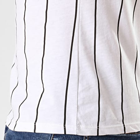 Frilivin - Tee Shirt A Rayures 5351 Blanc