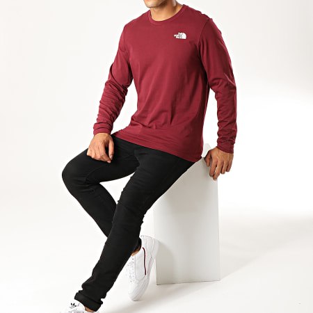 The North Face - Tee Shirt Manches Longues Easy 2TX1 Bordeaux