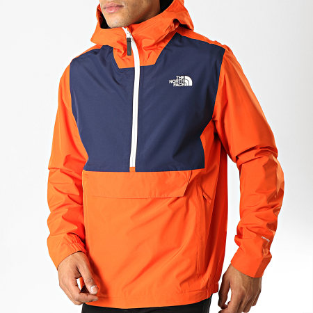 The North Face - Coupe-Vent Waterproof 3XZM Orange Bleu Marine