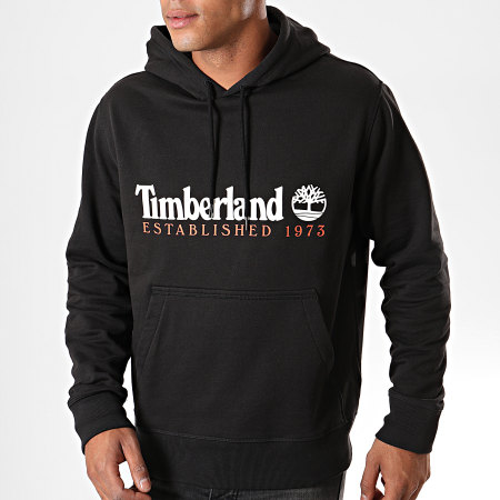 Timberland - Sweat Capuche Established 1Y2D Noir Blanc Rouge