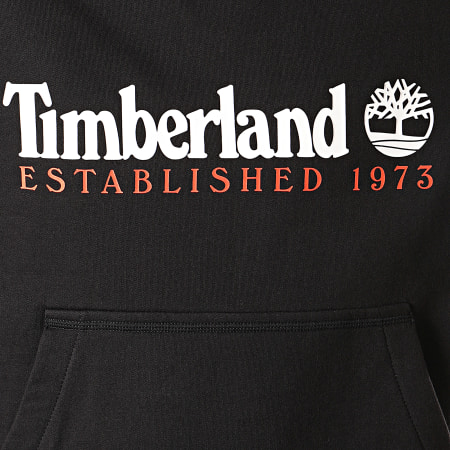 Timberland - Sweat Capuche Established 1Y2D Noir Blanc Rouge