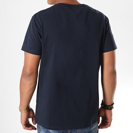 Timberland - Tee Shirt KR Linear 1YUY Bleu Marine Blanc