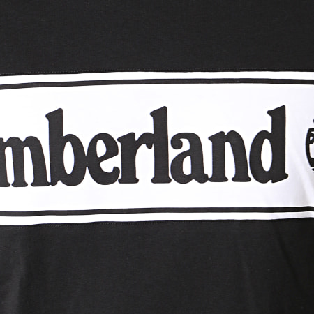 Timberland - Tee Shirt Manches Longues Cut And Sew Logo 1Z24 Noir Blanc
