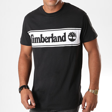 Timberland - Tee Shirt Cut And Sew Logo 1OA4 Noir Blanc