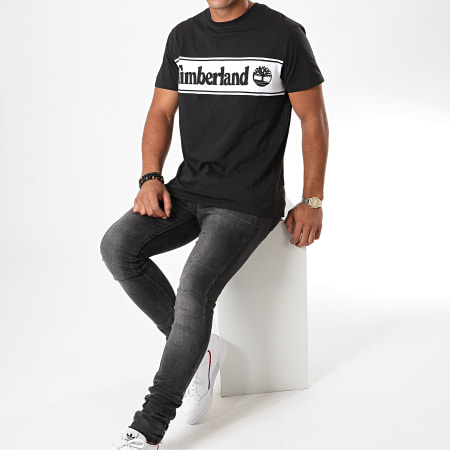 Timberland - Tee Shirt Cut And Sew Logo 1OA4 Noir Blanc
