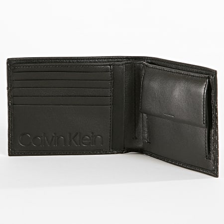 Calvin Klein - Portefeuille Carbon Leather 5 CC 4865 Noir