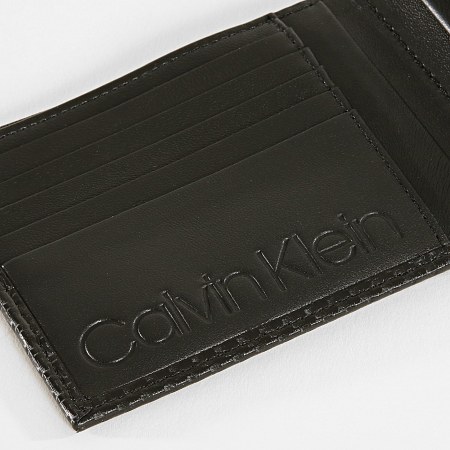 Calvin Klein - Portefeuille Carbon Leather 5 CC 4865 Noir