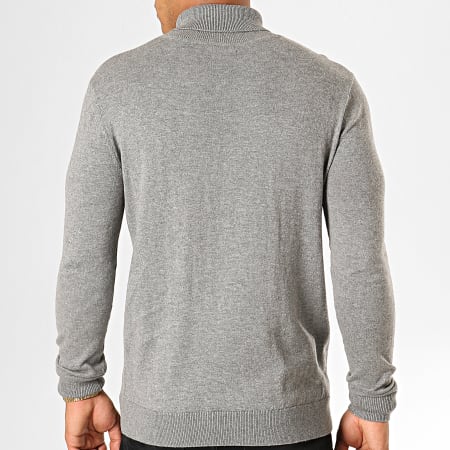 Deeluxe - Pull Col Roulé Rollup Pu Gris Chiné