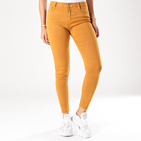 Girls Outfit - Jean Skinny Femme 078 Jaune Moutarde