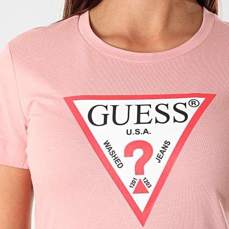 Guess - Tee Shirt Slim Femme W94I29-K19U1 Rose