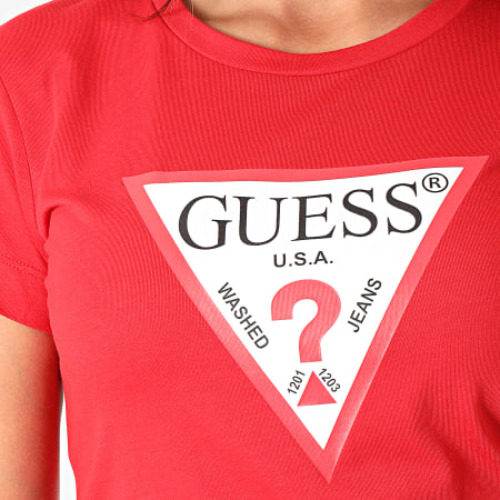 Guess - Tee Shirt Slim Femme W94I29-K19U1 Rouge