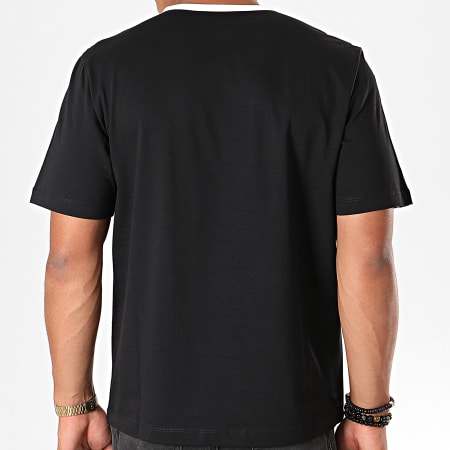 Calvin Klein - Tee Shirt A Bandes Monogram 3252 Noir Blanc
