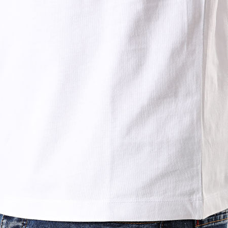 Calvin Klein - Tee Shirt A Bandes Monogram 3252 Blanc Noir 
