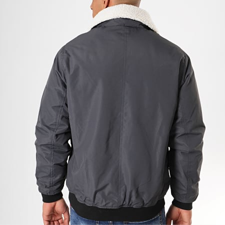 Classic Series - Bomber Col Mouton Oligace Gris Anthracite Beige
