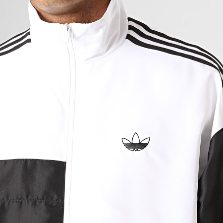 Adidas Originals - Veste De Sport A Bandes Asymmetric ED641 Blanc Noir
