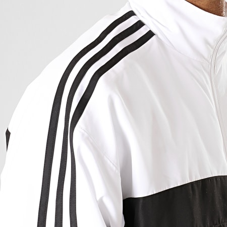 Adidas Originals - Veste De Sport A Bandes Asymmetric ED641 Blanc Noir