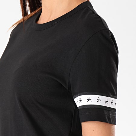 Calvin Klein - Robe Tee Shirt Femme Monogram Tape 2597 Noir