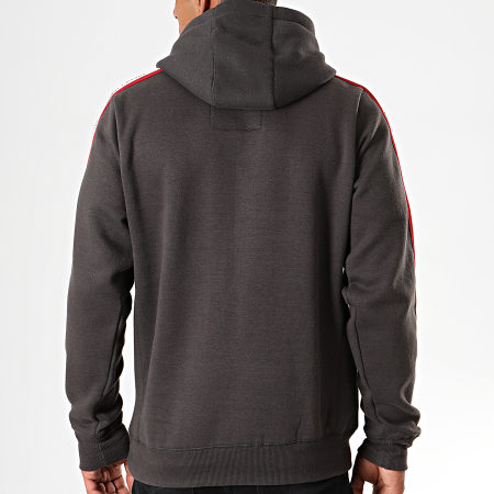 Tokyo Laundry - Sweat Capuche A Bandes Willow Pines Gris Anthracite