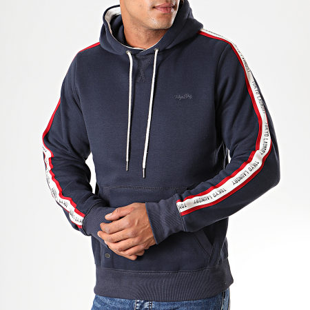 Tokyo Laundry - Sweat Capuche A Bandes Willow Pines Bleu Marine