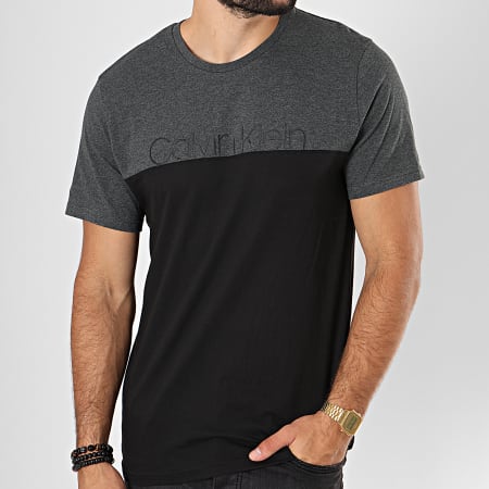 Calvin Klein - Tee Shirt NM1583E Noir Gris Anthracite