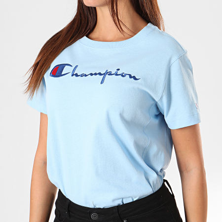 Champion - Tee Shirt Femme 110992 Bleu Clair