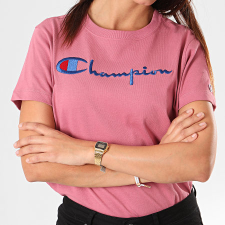 Champion - Tee Shirt Femme 110992 Rose