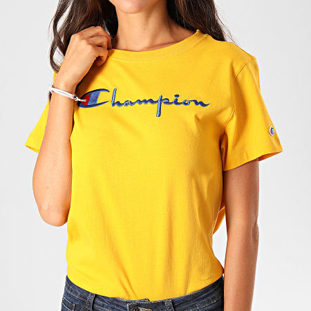Champion - Tee Shirt Femme 110992 Jaune