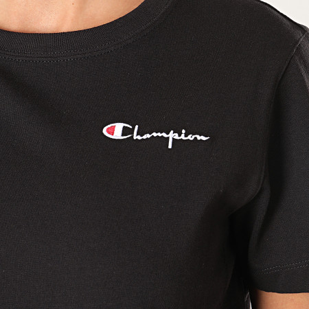 Champion - Tee Shirt Slim Femme 112195 Noir