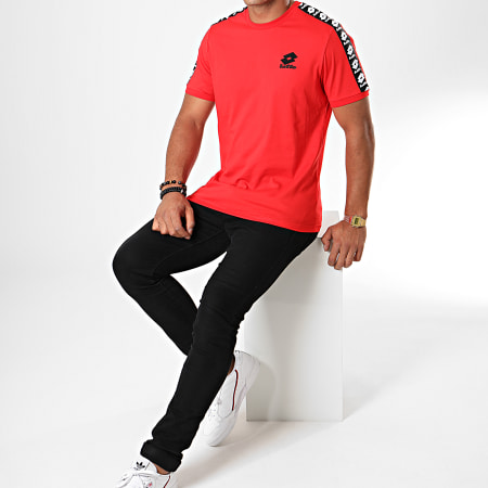 Lotto - Tee Shirt A Bandes Athletica II 211756 Rouge