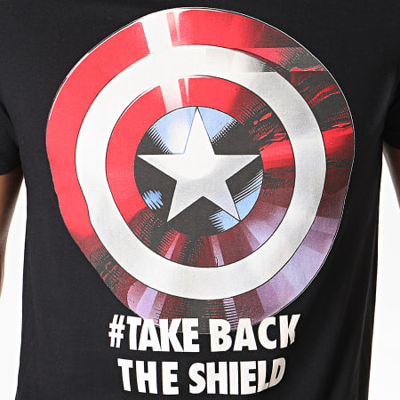 Captain America - Tee Shirt MEAMERCTS043 Noir