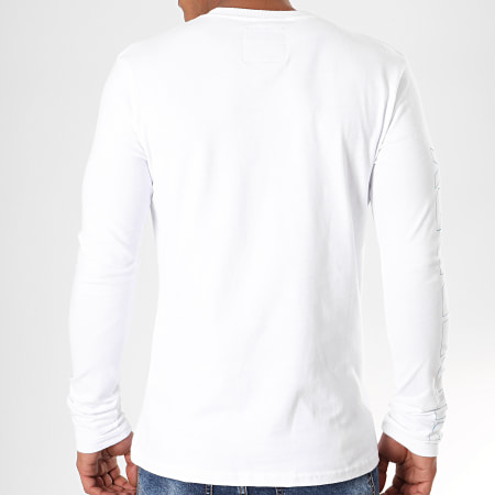 Superdry - Tee Shirt Manches Longues Vintage Logo Linear Blanc