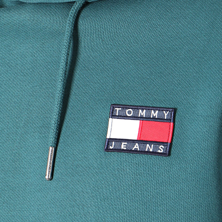 Tommy Jeans - Sweat Capuche Badge 6593 Vert Sapin
