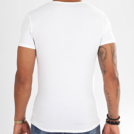 Tommy Hilfiger - Lot De 3 Tee Shirts V-Neck Premium Essentials 3767 Blanc
