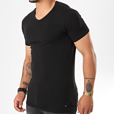 Tommy Hilfiger - Lot De 3 Tee Shirts V-Neck Premium Essentials 3767 Noir