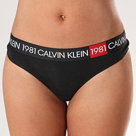 Calvin Klein - String Femme 1981 Noir