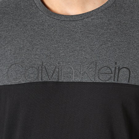 Calvin Klein - Tee Shirt Manches Longues NM1581E Noir Gris Anthracite Chiné