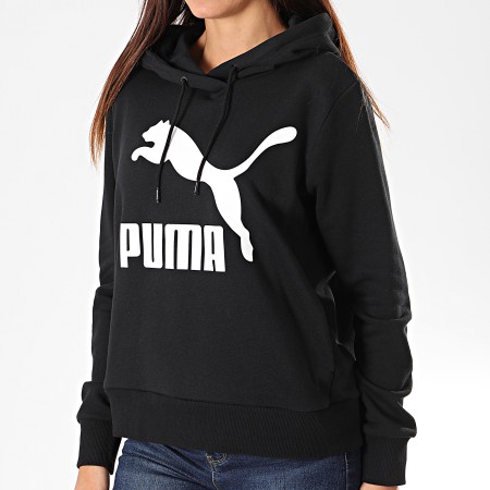 Puma - Sweat Capuche Femme Classic Logo 595201 Noir