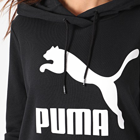 Puma - Sweat Capuche Femme Classic Logo 595201 Noir