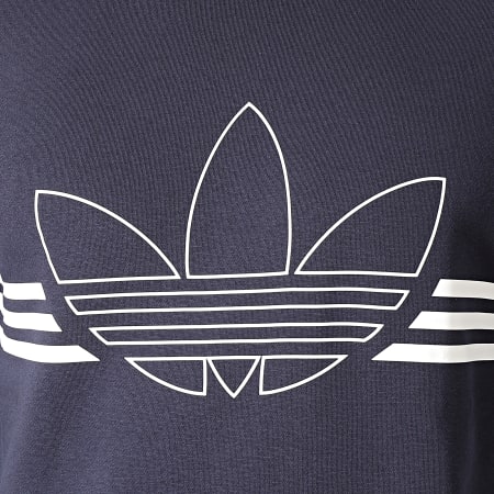 Adidas Originals - Sweat Crewneck Outline EJ8778 Bleu Marine Foncé Blanc