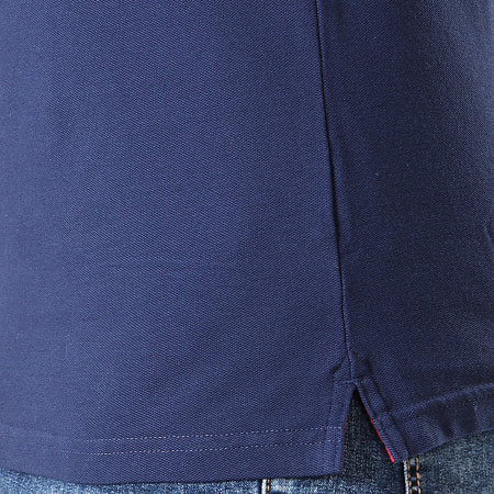 Calvin Klein - Polo Manches Courtes Contrast 3791 Bleu Marine Rouge