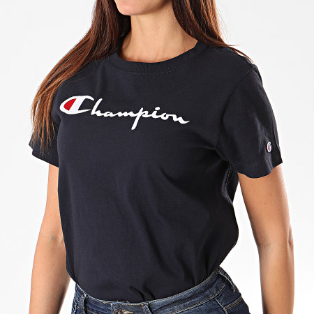 Champion - Tee Shirt Femme 110992 Bleu Marine