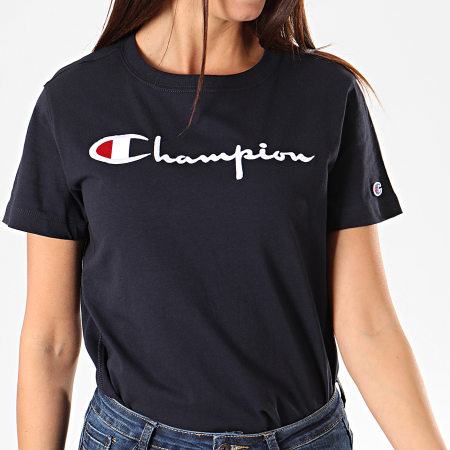 Champion - Tee Shirt Femme 110992 Bleu Marine